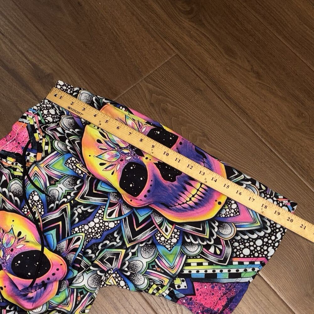 Men’s 3D Print Beach Shorts Colorful Skull Swim Trunks Quick Dry Summer Small - Picture 5 of 6